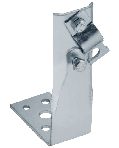 Держатель проводника круглого 6-10мм винтовой угловой h=80мм оцинкованная сталь HDZ IEK (ZDP87-14-1-16-80) в Комсомольске-на-Амуре Крепеж Pintop.ru