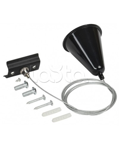 Комплект подвеса для ШП с тросом 1,5м черный IEK (LT-SO0D-KPT-D15-K02) в Комсомольске-на-Амуре Светильники Pintop.ru