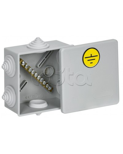 Коробка КУП КМ41360 85х85х40мм IP44 6 вв. (7035) IEK (UKO21-085-085-040-K41-44U) в Комсомольске-на-Амуре Распределительные коробки Pintop.ru