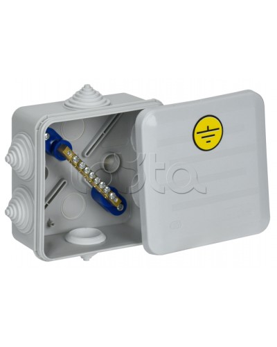 Коробка КУП КМ41361 100х100х50мм IP44 6 вв. (7035) IEK (UKO21-100-100-050-K41-55U) в Комсомольске-на-Амуре Распределительные коробки Pintop.ru