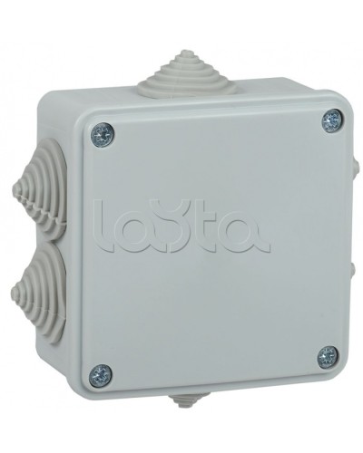 Коробка монтажная 100х100х45 мм IP44 6 вводов IEK (UKO11-100-100-045-K41-44) в Комсомольске-на-Амуре Распределительные коробки Pintop.ru