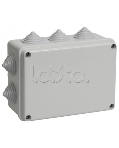 Коробка распаячная KM41241 для о/п 150x110x70мм IP44 10 кабель вводов IEK (UKO10-150-110-070-K41-44) в Комсомольске-на-Амуре Распределительные коробки Pintop.ru