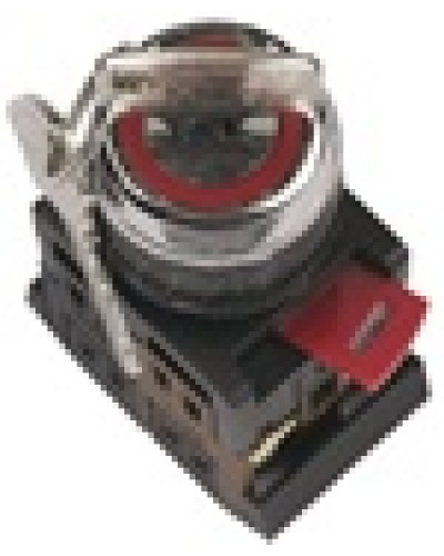 Переключатель AKS-22 с ключом на 2 фиксир.положения I-O 1з+1р черный IEK BSW10-AKS-2-K02 в Комсомольске-на-Амуре Аксессуары для стоек и шкафов Pintop.ru