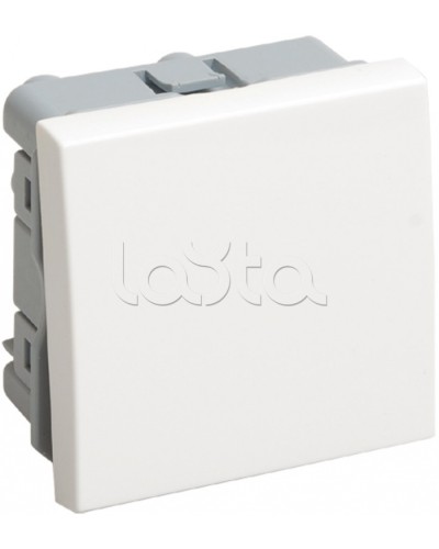 Выключатель одноклавишный (на 2 модуля) ПРАЙМЕР белый (ВКО-21-00-П) IEK CKK-40D-VO2-K01 в Комсомольске-на-Амуре Аксессуары для кабель-канала Pintop.ru