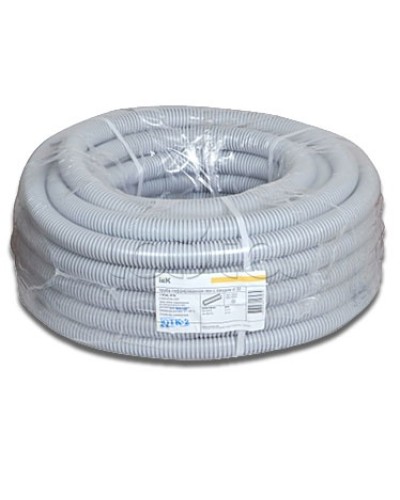 Труба гофрированная ПВХ 20 мм с зондом IEK CTG20-20-K41-100I (100 м) в Комсомольске-на-Амуре Труба гофрированная Pintop.ru