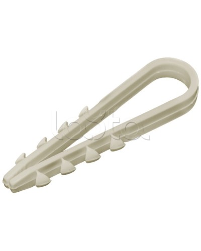 Дюбель-хомут 5-8 мм нейлон белый (100шт) IEK UHH35-5-8-100 в Комсомольске-на-Амуре Стяжки-хомуты Pintop.ru