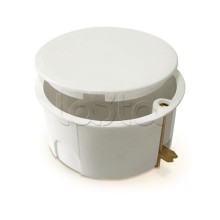 Коробка установочная для полых стен, с крышкой, с саморезами, металлические лапки d80x40 IEK КМ41024 (UKG01-080-040-000-M)