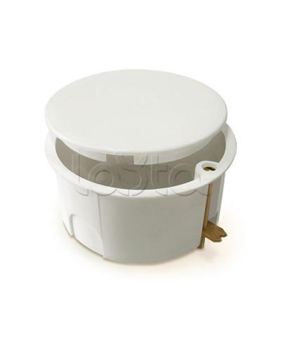 Коробка установочная для полых стен, с крышкой, с саморезами, металлические лапки d80x40 IEK КМ41024 (UKG01-080-040-000-M) в Комсомольске-на-Амуре Распределительные коробки Pintop.ru