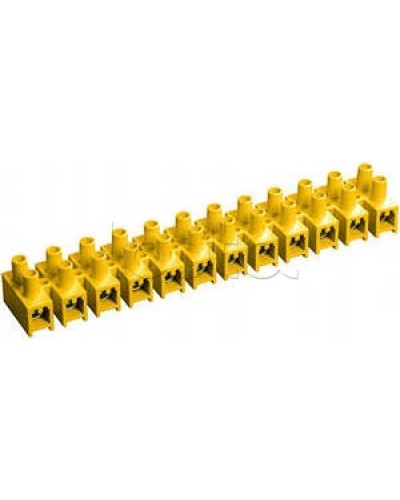 Зажим винтовой ЗВИ-5 н/г 1,5-4мм2 (12пар) желтый IEK UZV7-005-04 в Комсомольске-на-Амуре Клеммные колодки Pintop.ru