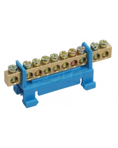 Шина нулевая с DIN-изолятором ШНИ-6x9-10-С-С IEK YNN10-69-10P-K07 в Комсомольске-на-Амуре Клеммные колодки Pintop.ru