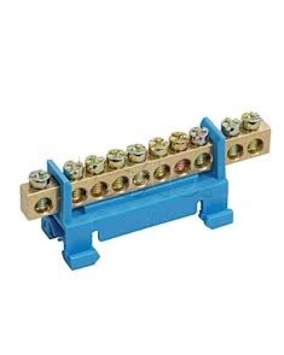 Шина PE земля с DIN-изолятором типа «Стойка» ШНИ-6х9-12-С-Ж IEK YNN10-69-12P-K05 в Комсомольске-на-Амуре Клеммные колодки Pintop.ru