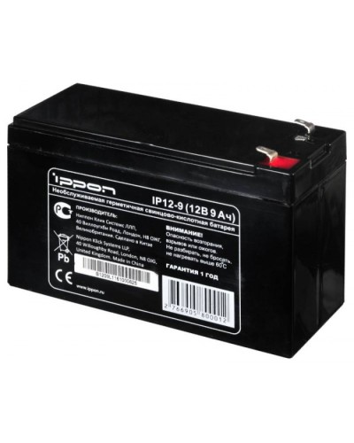 Аккумулятор свинцово-кислотный Ippon IP12 - 9 в Комсомольске-на-Амуре Электротехническое оборудование Pintop.ru