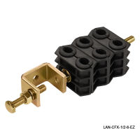 Комплект крепления для 6-ти коаксиальных кабелей диаметром 3/8-1/2", со струбциной LANMASTER LAN-CFX-1/2-6-EZ