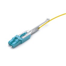 Патч-корд оптический дуплексный, LC-LC, для панелей высокой плотности, OM3, LSZH, 1 м, аква LANMASTER LAN-2LC-2LC/OM3H-1.0