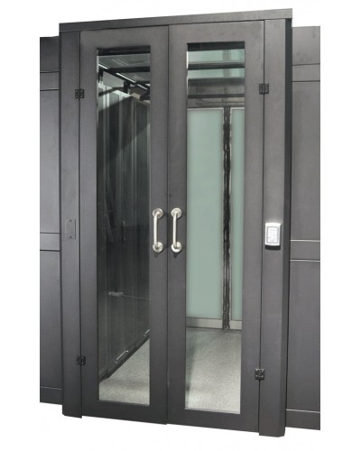 Дверь коридора распашная 1200 мм для шкафов LANMASTER DCS 42U, стекло,key-card замок LANMASTER LAN-DC-HDRML-42Ux12 в Комсомольске-на-Амуре Аксессуары для стоек и шкафов Pintop.ru