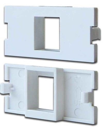 Вставка модульная на 1 кейстоун в розетку LAN-MB, белая LANMASTER LAN-MBP-1OK-WH в Комсомольске-на-Амуре Коннекторы Pintop.ru