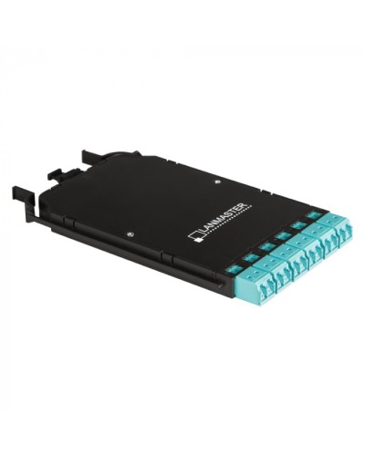 Компактная MPO кассета OS2, 12xLC, тип B, низкие потери, черная LANMASTER (LAN-MCCB-1M-12LC/OS2) в Комсомольске-на-Амуре Патч-корды оптические Pintop.ru