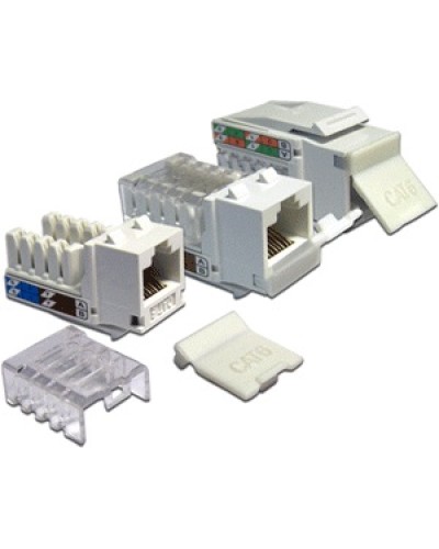 Модуль Keystone, RJ45, кат.6, UTP, 90 градусов, со встроенной шторкой, белый LANMASTER (LAN-OK45U6/90P-WH) в Комсомольске-на-Амуре Коннекторы Pintop.ru