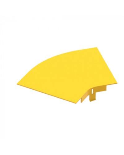 Крышка горизонтального поворота 45° оптического лотка 120 мм, желтая LANMASTER (LAN-OT120-HC45C) в Комсомольске-на-Амуре Аксессуары для лотков Pintop.ru