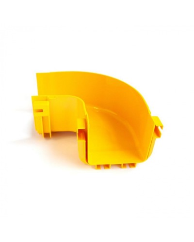 Горизонтальный поворот 90° оптического лотка 240 мм, монтаж без соединителей, желтый LANMASTER (LAN-OT240-HC90/NC) в Комсомольске-на-Амуре Коммутационные изделия Pintop.ru