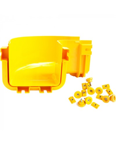 Горизонтальный поворот 90° оптического лотка 600 мм, желтый LANMASTER (LAN-OT600-HC90/NC) в Комсомольске-на-Амуре Аксессуары для лотков Pintop.ru