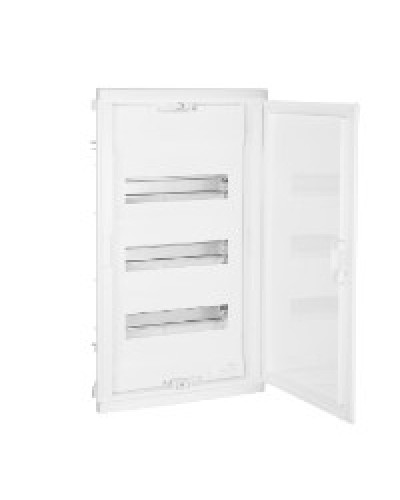 Щит встраиваемый Nedbox с округленной дверью белой RAL 9010 1 рейка 36+2 модуля Legrand 001413 в Комсомольске-на-Амуре Щиты электрические Pintop.ru