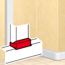 Отвод плоский на кабель-канал шириной 80 мм Legrand 010739