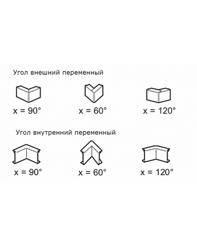 Угол внутренний/внешний переменный для мини-канала 32х16 LEGRAND 033325 в Комсомольске-на-Амуре Аксессуары для кабель-канала Pintop.ru