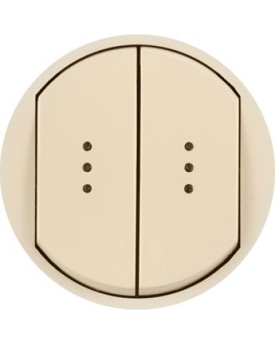 Лицевая панель для выключателя двойного с индикацией слоновая кость Celiane Legrand 066211 в Комсомольске-на-Амуре Аксессуары для кабель-канала Pintop.ru