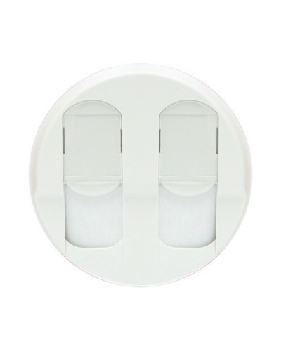 Лицевая панель для розеток 2хRJ45 белый Celiane Legrand 068252 в Комсомольске-на-Амуре Аксессуары для кабель-канала Pintop.ru