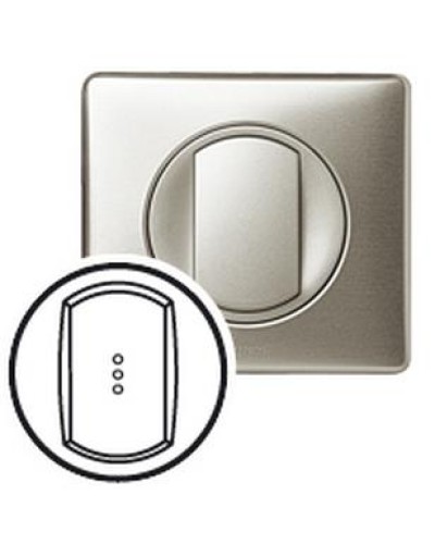 Лицевая панель для выключателя с индикацией титан Celiane Legrand 068303 в Комсомольске-на-Амуре Аксессуары для кабель-канала Pintop.ru