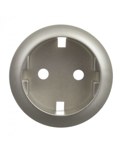 Лицевая панель для розетки 2К+З немецкий стандарт титан Celiane Legrand 068431 в Комсомольске-на-Амуре Аксессуары для кабель-канала Pintop.ru