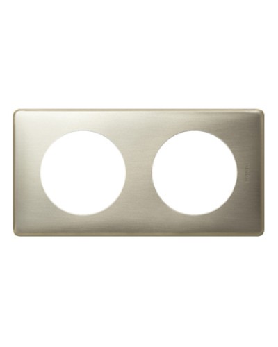 Рамка 2 поста титан Celiane Legrand 068902 в Комсомольске-на-Амуре Аксессуары для кабель-канала Pintop.ru