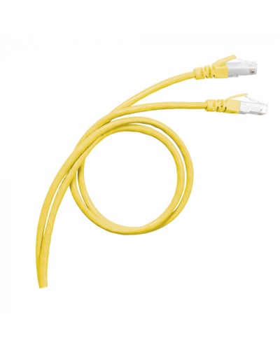 Патч-корд S/FTP, cat. 6а, PVC, 1м, желтый Legrand (051780) в Комсомольске-на-Амуре Патчкорды (медные) Pintop.ru