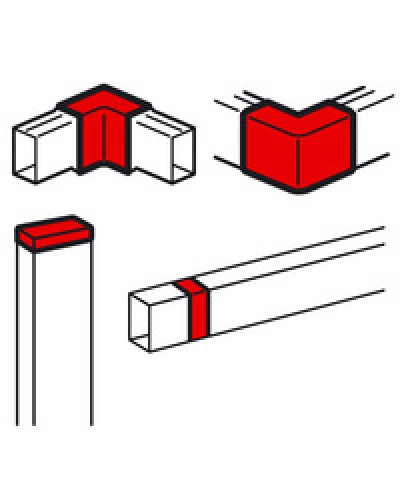 Заглушка торцевая/угол внутренний/угол внешний/накладка на стык для кабель-канала METRA 60x40 Legrand (638198) в Комсомольске-на-Амуре Аксессуары для кабель-канала Pintop.ru