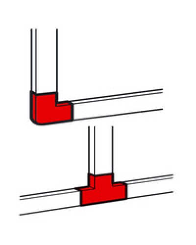 Угол плоский/отвод Т-образный для кабель-канала METRA Legrand (638199) в Комсомольске-на-Амуре Аксессуары для кабель-канала Pintop.ru