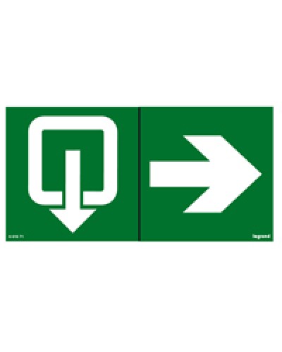 Пиктограмма 100х200 эвакуация стрелка Legrand 661671 в Комсомольске-на-Амуре Дополнительное оборудование для ОПС Pintop.ru