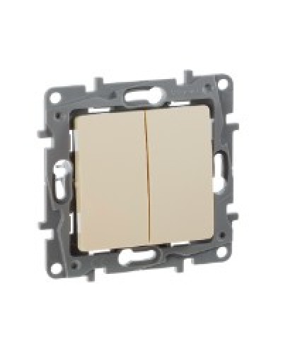 Переключатель двухклавишный 10AX Plus Legrand 672312 в Комсомольске-на-Амуре Аксессуары для кабель-канала Pintop.ru