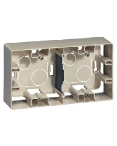 Коробка накладного монтажа 2 поста слоновая кость Etika Legrand 672540 в Комсомольске-на-Амуре Распределительные коробки Pintop.ru