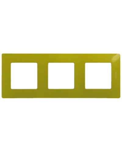 Рамка 3 поста Etika зеленый папоротник Legrand 672543 в Комсомольске-на-Амуре Аксессуары для кабель-канала Pintop.ru