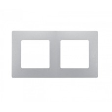 Рамка 2 поста Etika алюминий Legrand 672552