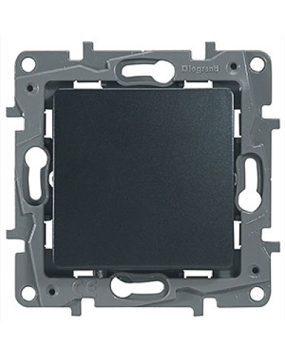 Выключатель без фиксации с Н.О./Н.З. контактом 6 A 250 В антрацит Etika Plus Legrand 672614 в Комсомольске-на-Амуре Аксессуары для кабель-канала Pintop.ru