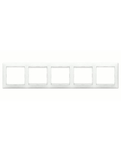 Рамка 5 постов горизонтальный монтаж белый Valena Legrand 774455 в Комсомольске-на-Амуре Аксессуары для кабель-канала Pintop.ru