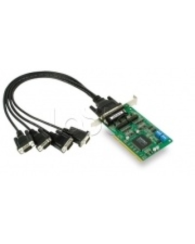 Плата 4-х портовая промышленная RS-232/422/485 для шины Universal PCI + кабель Moxa CP-134U-DB9M в Комсомольске-на-Амуре Сетевые карты Pintop.ru