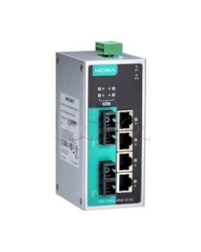 Коммутатор PoE 6-портовый Moxa EDS-P206A-4PoE-MM-SC в Комсомольске-на-Амуре Коммутаторы Pintop.ru
