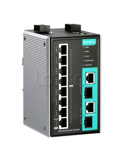 Коммутатор PoE 10-портовый Moxa EDS-P510A-8PoE-2GTXSFP-T в Комсомольске-на-Амуре Коммутаторы Pintop.ru