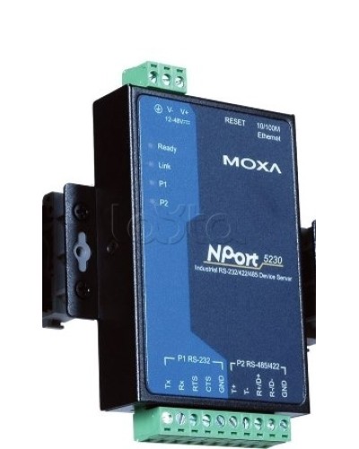 Сервер 2-портовый RS-232 + RS-422/485 в Ethernet Moxa NPort 5230-T в Комсомольске-на-Амуре Дополнительное оборудование для ОПС Pintop.ru
