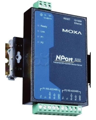 Сервер 2-портовый RS-422/485 в Ethernet Moxa NPort 5232-T в Комсомольске-на-Амуре Дополнительное оборудование для ОПС Pintop.ru
