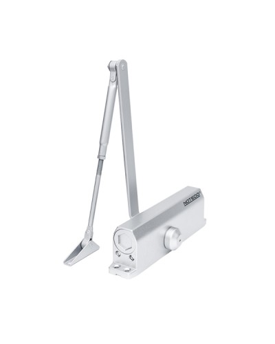 Доводчик NOTEDO DC-160 DA EN3-4, с задержкой закрывания, с рычажной тягой, (серебро) (RAL9006) в Комсомольске-на-Амуре Доводчики Pintop.ru