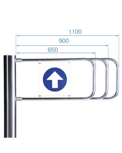 Створка для стойки калитки PERCo-AG-1100 (1100мм) в Комсомольске-на-Амуре Ограждения Pintop.ru